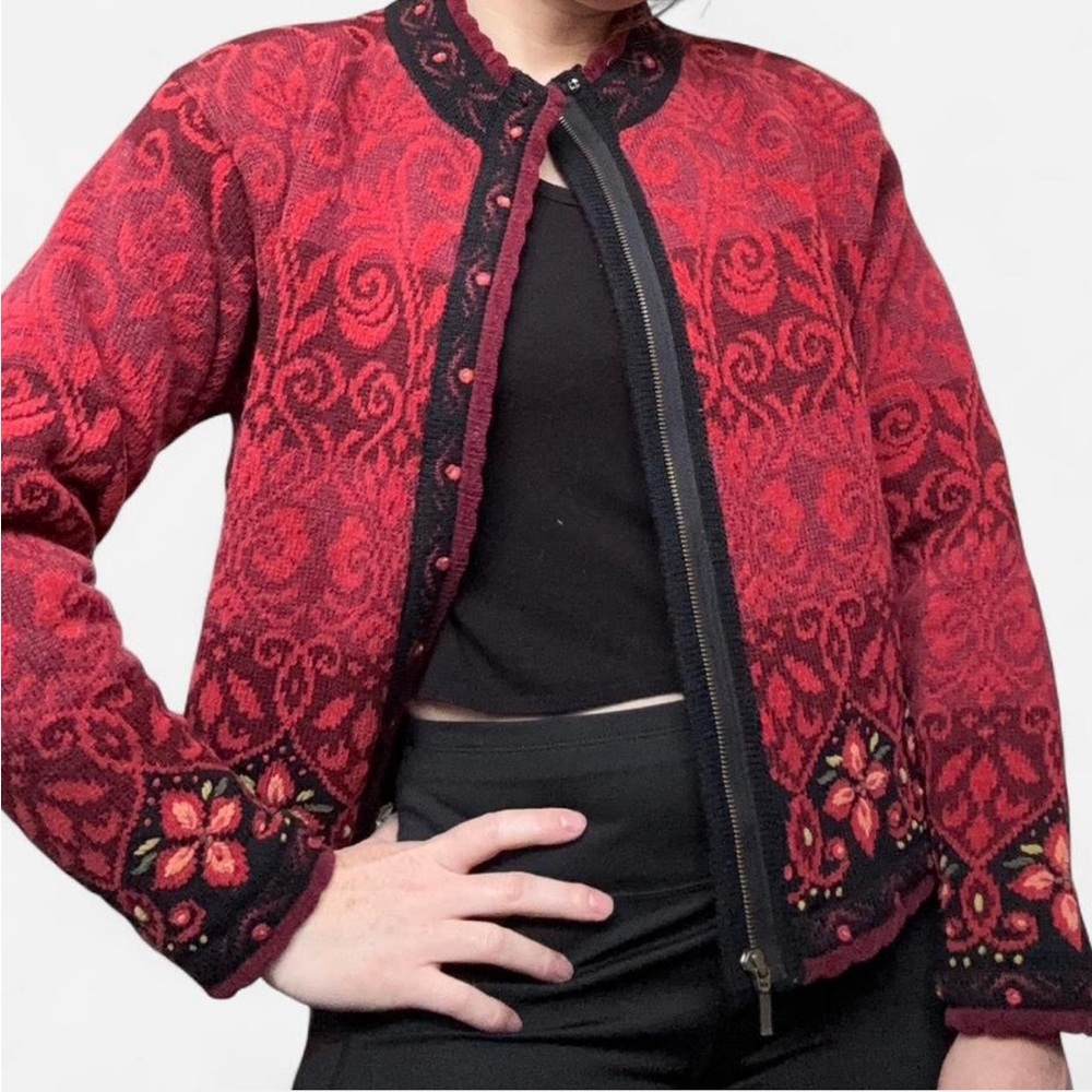 Icelandic Designs Wool Blend Zip-Up Sweater
